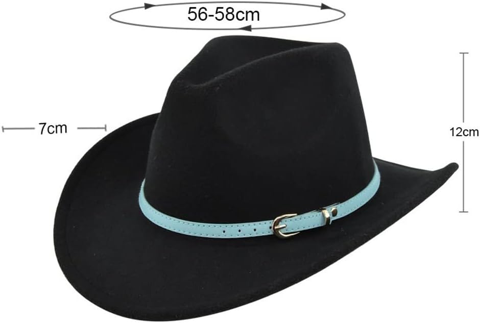 Cowboy Hat Belt Woolen Top Hat Ethnic Hood Retro Jazz Hat