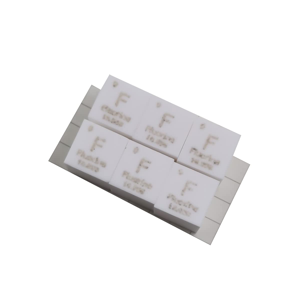 Fluor (F) Dichtewürfel, Laborqualität, präzise über 99,9 % hochrein, verwendet für Laborexperimentsmaterialien, persönliche Hobbys und Sammlungen (Größe: 10 mm, Farbe: matt)