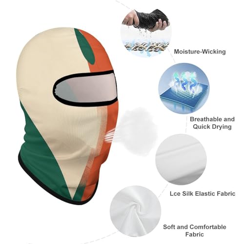 Balaclava para Hombres y Mujeres con Estampado Rojo y Blanco, Máscara de Rostro Completa para Ciclismo y Esquí miniatura 3