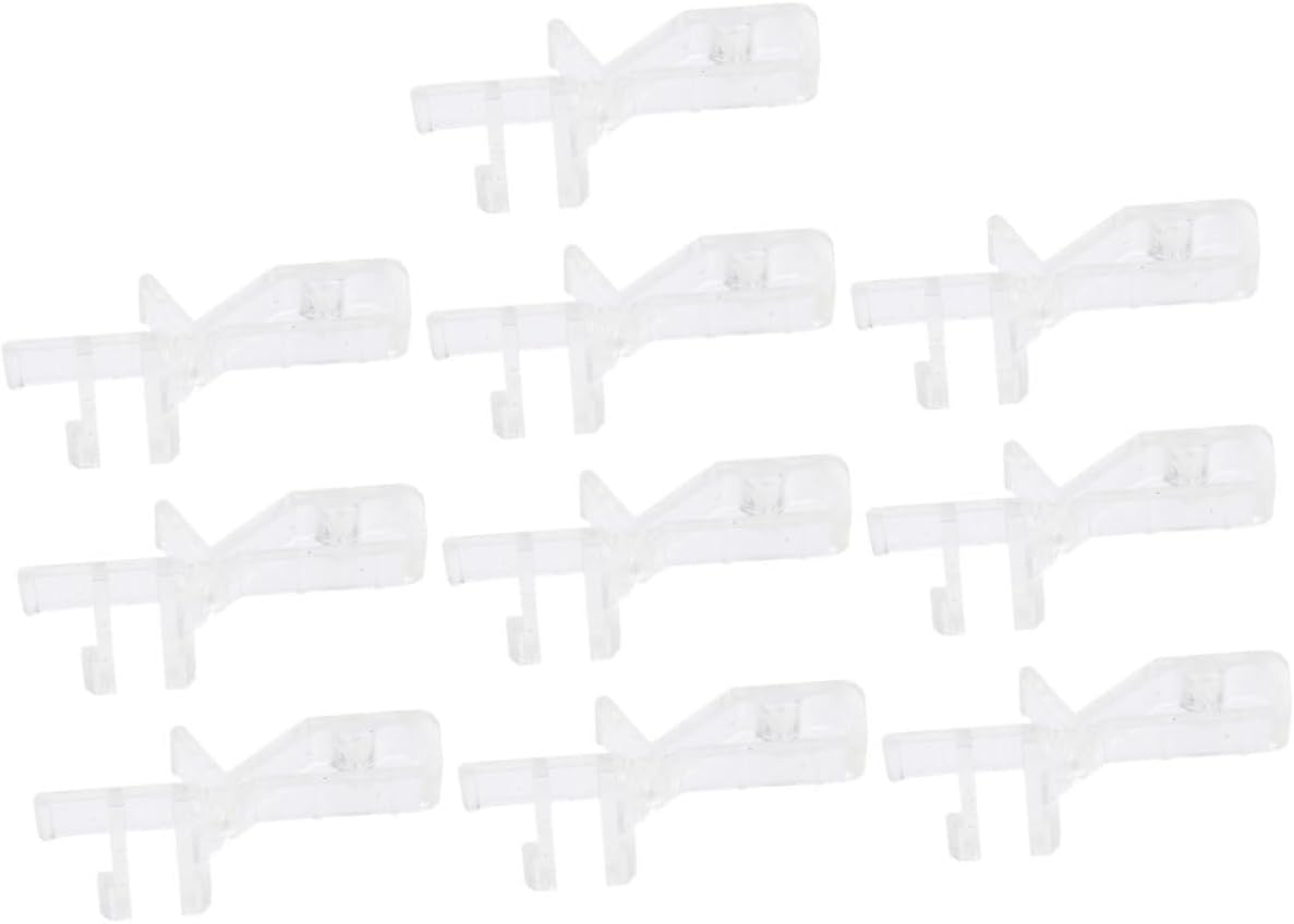 Cabilock 10pcs Curtain Clip Hidden Valance Clips Blind Accessory Blind Replacement Parts Window Blind Clips Blind Clips Replacement Transparent Valance Clamps Clips for Curtains Clear Clips