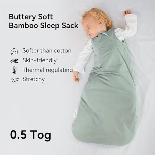 bubblepanda rayon made from bamboo sleep sack 0-6 months 05 tog soft newborn sleep sack 3-6 months for infant babies 2-way zipper wearable blanket baby 0-3 months