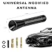 Sbulhia Car Short Antenna, 1.37 Inch Auto Radio Antenna with Screws and Rubber Gaskets, Aluminum & Carbon Fiber Short Car Roof Aerial Mast Replacement for AM/FM Radio Reception (Black)