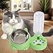 Baoblaze Dog Bowl with Automatic Water Bottle Practical Pets Water and Food Bowl Set for Small Medium Dogs Puppy, Green