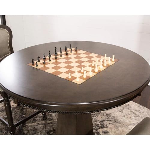 425roundcounterheightdiningchessandpokertablereversible3in1gametopdistressedgraywood Urban Country Home Decor 425 round counter height dining chess and poker table reversible 3 in 1 game top distressed gray wood urban country home decor