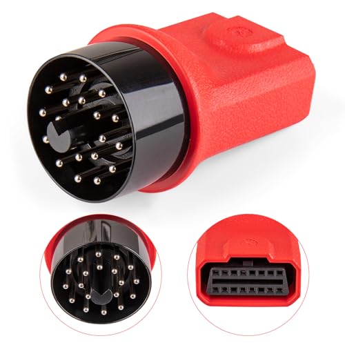 FENNICA 20 Pin Diagnostic Adapter for BMW, OBD1 Male to 16 Pin OBD2 Female Connector for BMW Vehicles with 20-Pin Interface