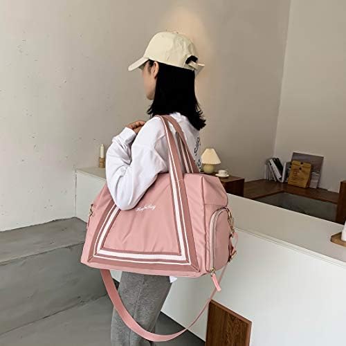 fancyfree Ideal Gym Tote Swimming Bag,Large Travel Duffle Sport Bag with Inside Waterproof PVC Pocket and Side Access Shoe Compartment 230 (Pink) 5 fancyfree Ideal Gym Tote Swimming Bag,Large Travel Duffle Sport Bag with Inside Waterproof PVC Pocket and Side Access Shoe Compartment 230 (Pink)
