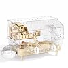 9 in 1 Acrylic Hamster Cage, Clear Dwarf Hamster Cage, with Tubes and All Accessories, 2-Tier Mouse Habitat, Easy to Clean, Suitable for Small Pets (Transparent)