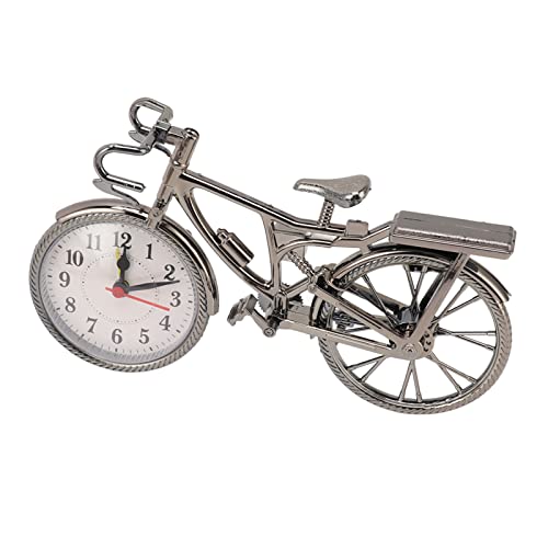 Pwshymi Reloj de Escritorio para Bicicleta, Reloj Despertador de Escritorio Vintage con Pilas, Adorno Artístico Compacto, Decorativo, Realista para el Hogar y el Dormitorio - imagen 3