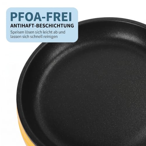 AUNMAS 350W Elektrische Bratpfanne, Mini Multifunktions mit Antihaft, Leicht zu Reinigen, Tragbar für Eier und Pfannkuchen für Studenten in Wohnheimen, Camping und Unterwegs