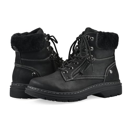 CLIFFS BY WHITE MOUNTAIN Women's Powell Cushioned Lace-Up City Hiker Ankle Bootie2