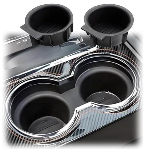2-Pack Front Console Cup Holder Inserts Compatible with Ford F150 2009-2014 (Flow Through Console) | Durable TPE Material | Fits 9L3Z-1513562-CB, 41015