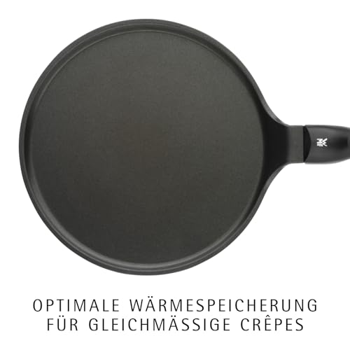 WMF Devil Crepe Pfanne Induktion 27 cm, Crepes Pfanne, Pfannkuchenpfanne mit Teigverteiler und Holzschaufel, Aluguss beschichtet 4