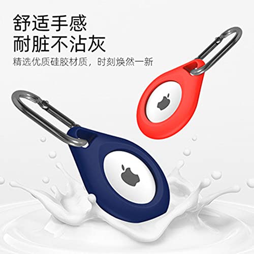 Zch 2021 New For Airtag Protective Leather Case, Anti-Lost Key Fob For Airtags, Compatible With Airtags Case, White #TOP2