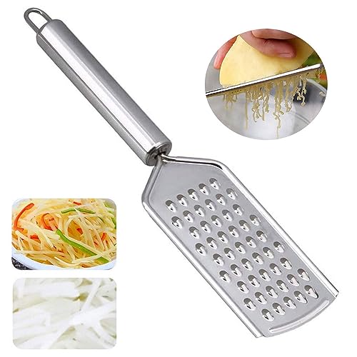 Flat Grater Spiralizer, Stainless Steel Kitchen Gadgets - Vegetable Lemon Grater, Peeler for Cheese Ginger Parmesan Chocolate Garlic - Image 4