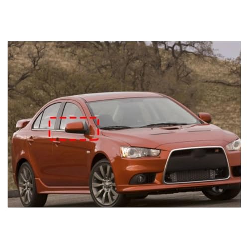 Boîtier de rétroviseur pour Mitsubishi Lancer 10, coque de remplacement noire brillante