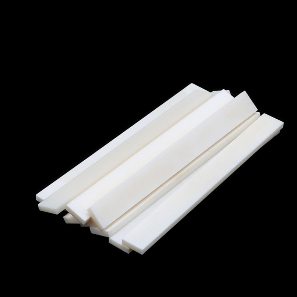 10 Stück Packung Knochensattel Gitarre aus Echtem Knochen für Ersatz und Wartung 100X10X2,95Mm Weiß Stabile Unterstützung und Verbesserte Klangresonanz