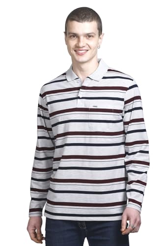 Image of Full Sleeve Polo T Shirt for Men Cotton with Pocket and Collar - Regular Fit Tshirt