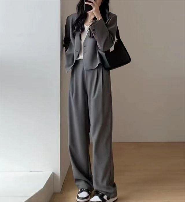 Amazon.co.jp: スーツ セットアップ レディース パンツスーツ 2点