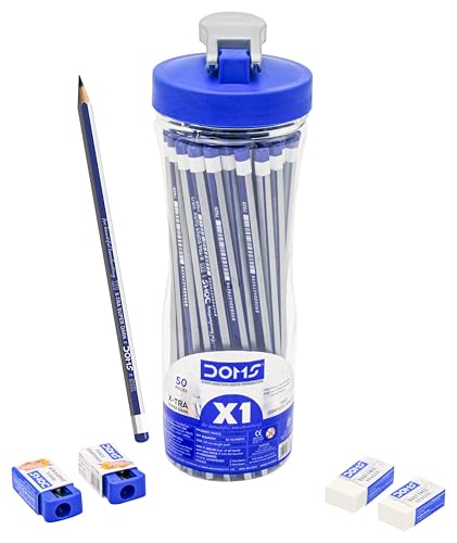 Image of DOMS X1 PENCIL 50 PCS PENCIL SIPPER, Black