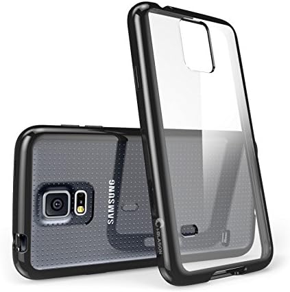 i-Blason Samsung Galaxy S5 Case - Scratch Resistant Hybrid Clear Case / Cover with TPU Bumper (Samsung Galaxy S5, Clear Black)