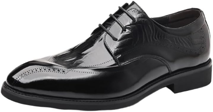 Men's Oxford Leather Shoes Casual Shoes for Daily Wear Business Formal Shoes Round Toe Low Top Flat Comfortable Breathable Rubber Sole