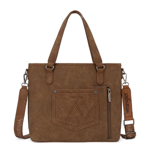 Image of Montana West X Wrangler Tote Bag for Women Western Purses with Detachable Strap Medium Satchel Handbags | with Crossbody Strap