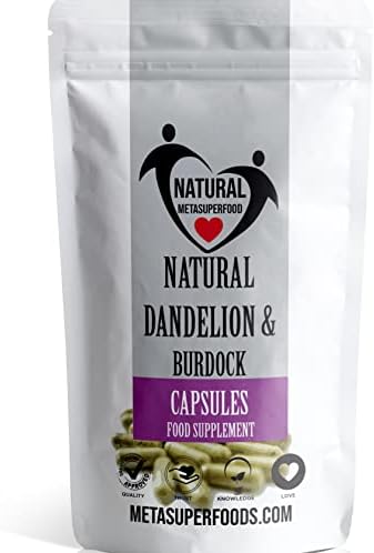Dandelion and Burdock | (1800mg) 120 High Strength Capsules | Vegan | No Binders No Fillers | Non-GMO | All Natural Ingredients | Made in UK | Tasteless | Easy to Swallow