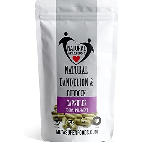 Dandelion and Burdock | (1800mg) 120 High Strength Capsules | Vegan | No Binders No Fillers | Non-GMO | All Natural Ingredients | Made in UK | Tasteless | Easy to Swallow Cover
