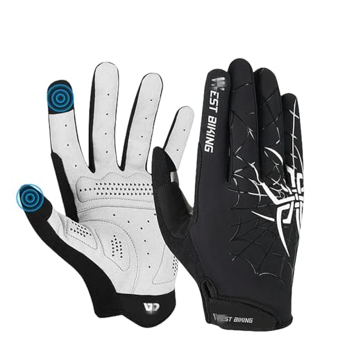 MdybF Guantes Invierno Hombre Guantes De Bicicleta Termal De Invierno De Otoño Mujeres Guantes MTB Guantes De Verano Sports Fitness Guantes De Ciclismo-S-241 Negro Blanco-Metro