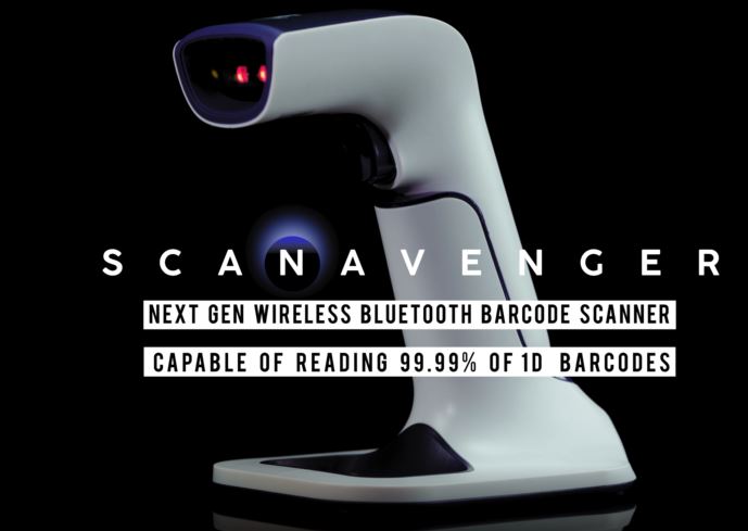 ScanAvenger Tragbarer Kabelloser Bluetooth-Barcode-Scanner