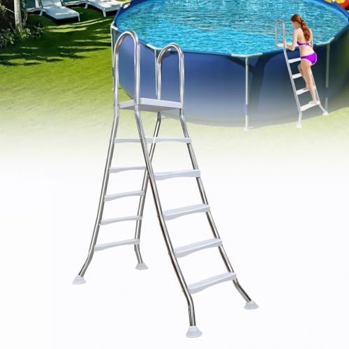 Escalera de piscina estable para piscina elevada 5 escalones miniatura 1
