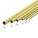 uxcell Brass Tube, 1mm 1.5mm 2mm 2.5mm 3mm 3.5mm OD x 0.2mm Wall Thickness 300mm Length Seamless Round Pipe Tubing, Pack of 6