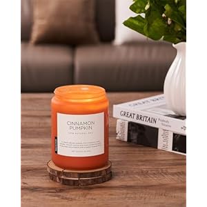 M&SENSE Cinnamon Pumpkin Scented Fall Candles, Double Wick Large Soy Natural Candles 19.4oz 110 Hours Long Lasting Slow Burning, Halloween Autumn Candle Gift Home Decor MSENSE Cinnamon Pumpkin Scented Fall Candles Double Wick Large Soy Natural Candles 194oz 110 Hours Long Lasting Slow Burning Halloween Autumn Candle Gift Home Decor
