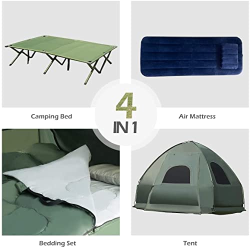 Tienda de campaña doble plegable con cama elevable para 2 personas miniatura 4