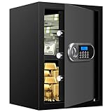 3.4 Cuft Large Safes for Home Use Fire and Water Proof, Anti-Theft Digital Security Safe Box With Programmable Keypad & Spare Keys, Home Safes Water and Fireproof for Documents Money Valuables