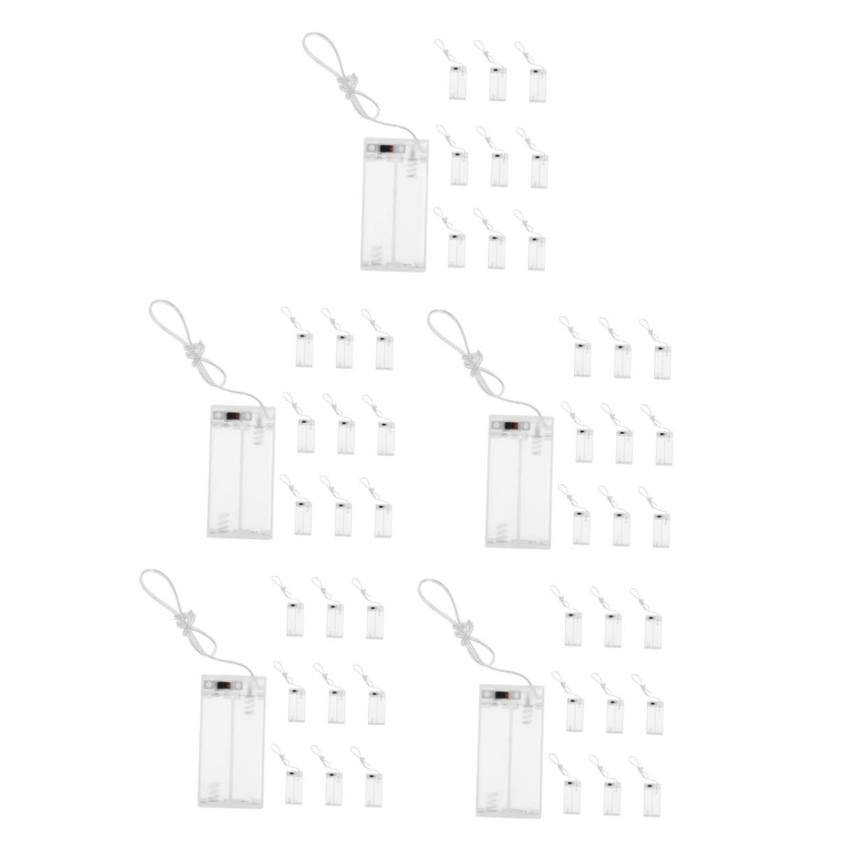 5 Sätze Transparente Batteriehalter Für Lichterketten Praktischer Kunststoff Batteriehalter Mit Schalter Für Aa Batterien Kompatibel Mit Verschiedenen Lichterketten 10 Stück * 5