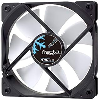 Fractal Design Dynamic X2 GP-12 Computer Fan - Silent Fan - High Airflow  120x120x25 mm  1200RPM  FDB-Bearings  Trip Wire - Aerodynamically shaped struts  12v - Black/White (Single)