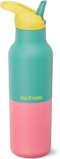 Rise Classic Insulated Water Bottle - Keep Drinks Cold for 42 Hours - Stainless Steel - Insulated Water Bottle - Leakproof - Flip Seal Sport Cap - 16 oz - Turquoise Kaleidoscope