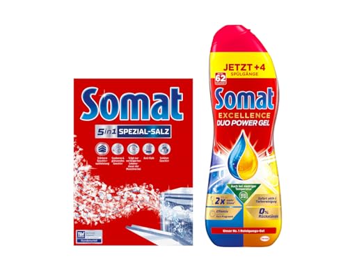 Somat Excellence Duo Power Gel Zitrone Limette 58 WL & Somat Spezial Salz 1 2Kg