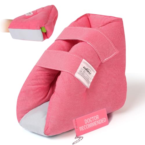 Image of Heel Protector Cushion Pillow to Relieve Pressure from Sores and Ulcers, Adjustable Foot Pillow for Bedridden Patients Supplies, Ankle Pillow for Heel Pain (Improved Version (Red - 1 Pc))