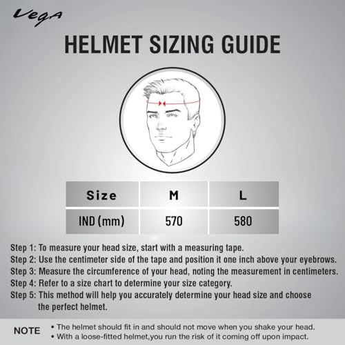 Image of Vega Aster Dx ISI Certified Full Face Motorcycle Helmet with Durable ABS Outer Shell High Density EPS Liner Scratch Resistant Visor Quick Release Buckle Comfortable Inner Padding Black Helmet-L