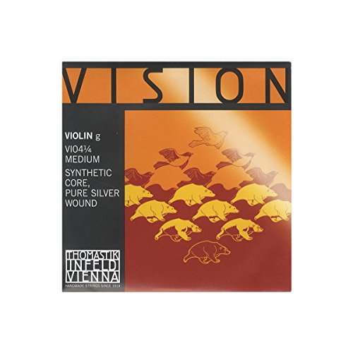 Thomastik Einzelsaite für 1/4 Violine Vision - G-Saite Kunststoffkern, Rein-Silber umsponnen, mittel