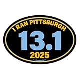 Charmed Running Brand I Ran Pittsburgh Half Marathon 13.1 Car Magnet with Custom Year Option