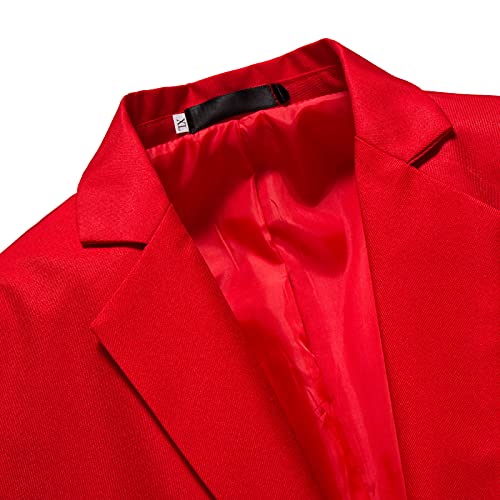 Men's Tuxedo Jacket Wedding Blazer Slim Fit One Button Single Breasted Dress Suit For Dinner Prom Party Business Work Red #TOP4