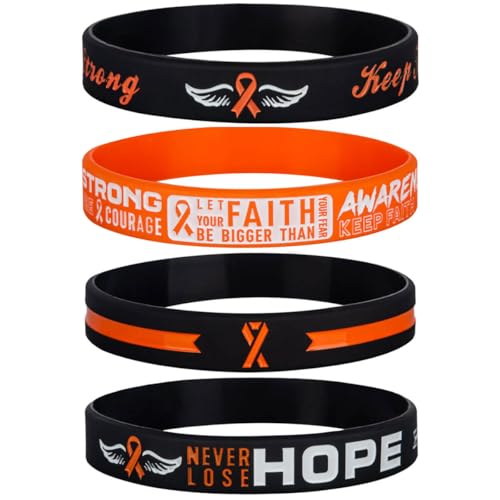 Bracelet silicone orange cancer et sensibilisation pour homme et femme
