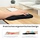 EooCoo Ergonomisches Mauspad, Mousepad mit Handauflage & Massage-Noppen, Gaming Memory-Schaum Mausmatte mit Rutschfester PU-Basis, für Schmerzlinderung, für Alle Maus Laptop, PC (300x200 mm)