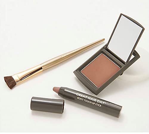 Joan Rivers Great Hair Day Root Touch Up Powder and Hair Color Stick - Root Cover Up Hair Powder and Root Touch Up Stick for Thicker, Fuller Looking