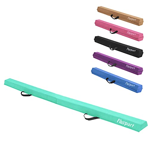 FBSPORT 8ft Balance Beam: Folding Floor Gymnastics Equipment for Kids Adults,Non Slip Rubber Base, Gymnastics Beam for Training, Practice, Physical Therapy and Professional Home Training