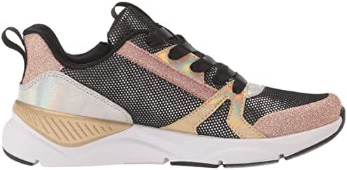 Skechers Kids Street Shine Status 2.0 - Sleek Shin Sneaker, Black/Rose Gold, 11 Little Kid | Image 5