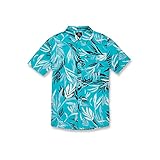 Volcom Men's Bleeding Leaf Ss Electric Blue M